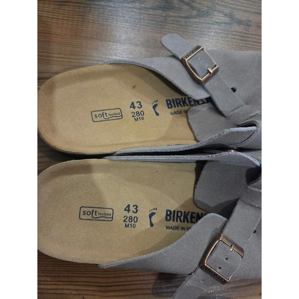 Birkenstock Boston Clog Soft Footbed Suede Slip On Sports Casual Normcore 43 10
